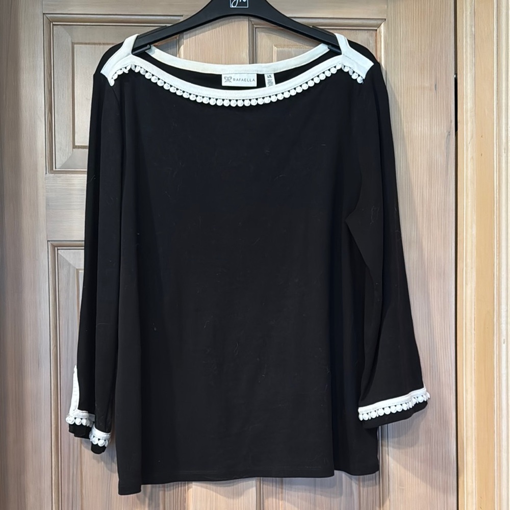 Rafaella - Black Top with White Trim